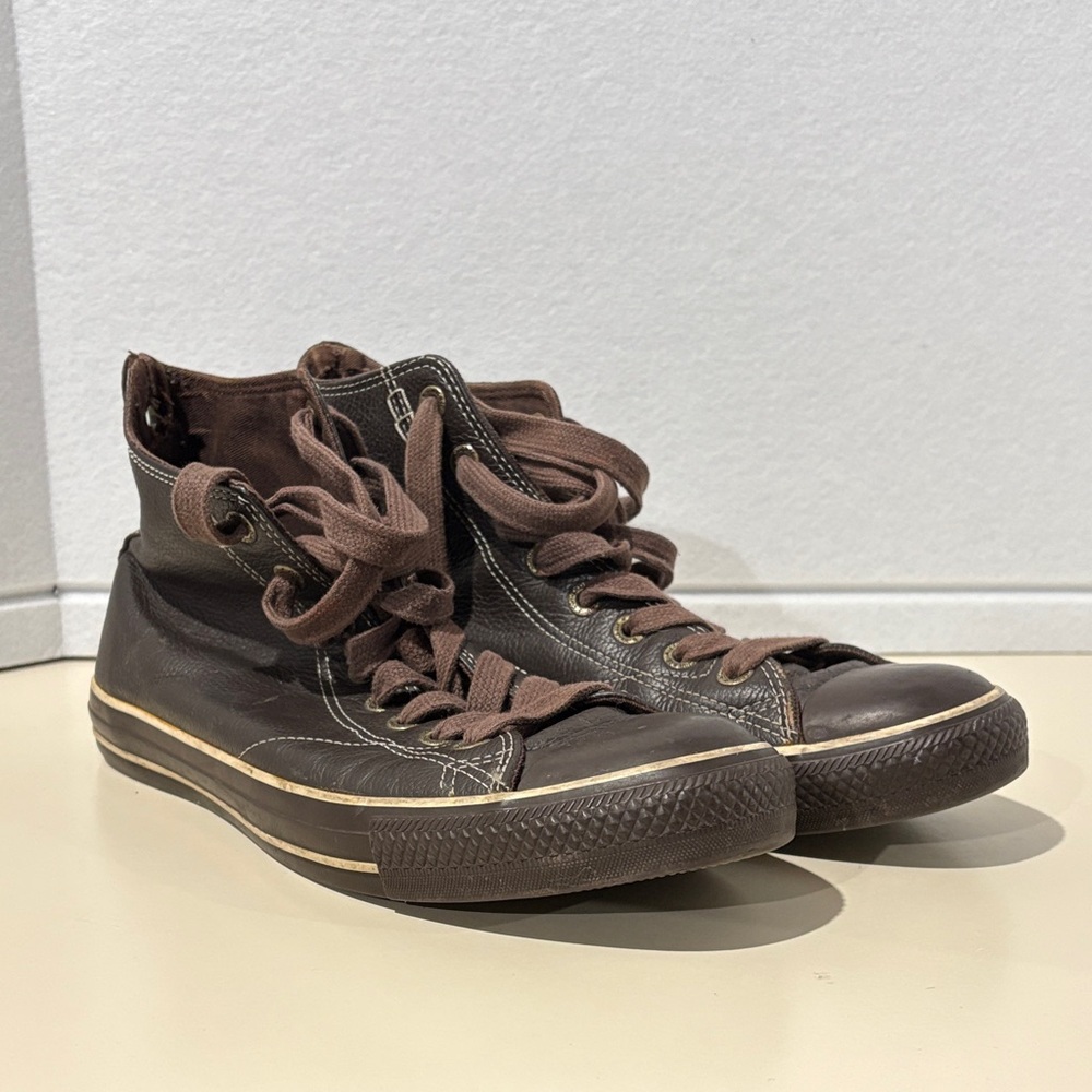 Converse Chuck Taylor All Star European High Top Espresso Leather Unisex Shoes
